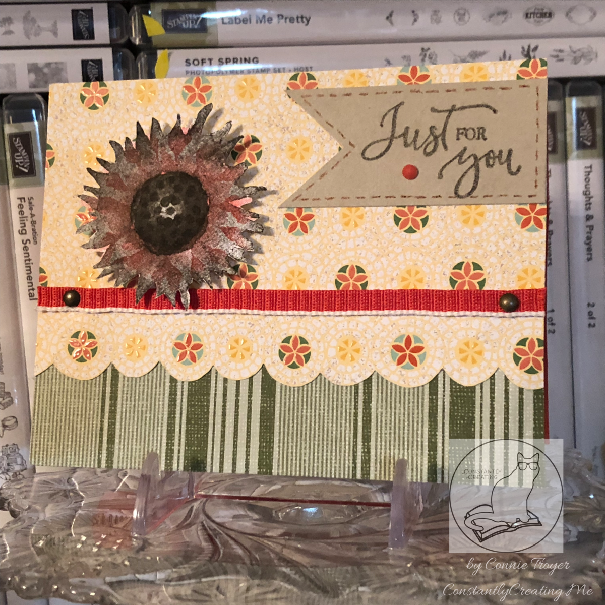 Thinking of You Card with Painted Harvest for Stamp with Amy K’s Blog Hop